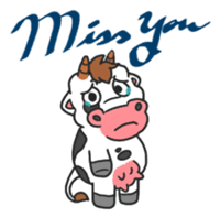 MooMoo the cow in love sticker #11282482