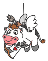 MooMoo the cow in love sticker #11282485