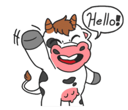 MooMoo the cow in love sticker #11282487