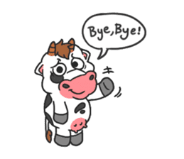 MooMoo the cow in love sticker #11282488