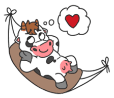 MooMoo the cow in love sticker #11282490