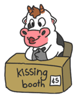 MooMoo the cow in love sticker #11282491