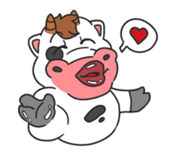 MooMoo the cow in love sticker #11282492