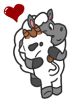 MooMoo the cow in love sticker #11282493