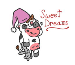 MooMoo the cow in love sticker #11282494