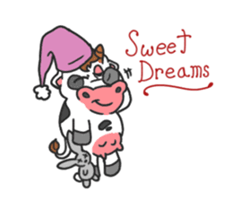 MooMoo the cow in love sticker #11282494