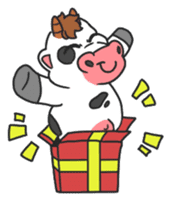 MooMoo the cow in love sticker #11282498