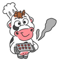 MooMoo the cow in love sticker #11282499