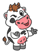 MooMoo the cow in love sticker #11282501
