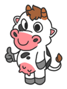 MooMoo the cow in love sticker #11282503