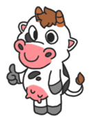 MooMoo the cow in love sticker #11282503