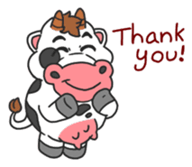 MooMoo the cow in love sticker #11282504