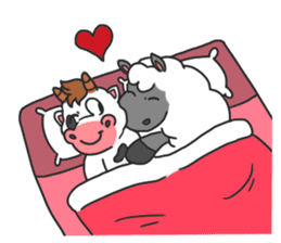 MooMoo the cow in love sticker #11282506