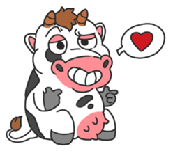 MooMoo the cow in love sticker #11282508