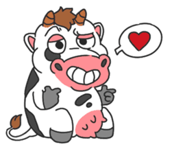 MooMoo the cow in love sticker #11282508