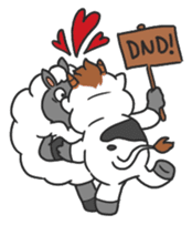 MooMoo the cow in love sticker #11282509