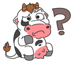 MooMoo the cow in love sticker #11282510