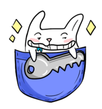 Pocket bunny sticker #11282672