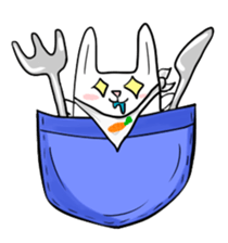 Pocket bunny sticker #11282673