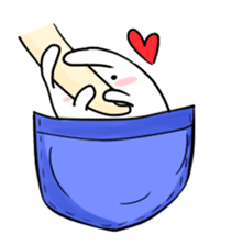 Pocket bunny sticker #11282676