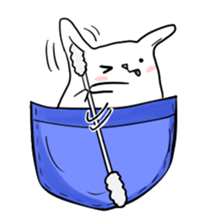 Pocket bunny sticker #11282679