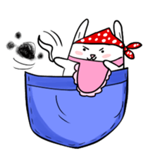 Pocket bunny sticker #11282680