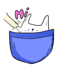 Pocket bunny sticker #11282688