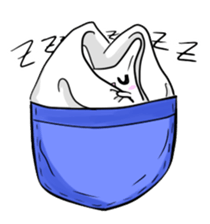 Pocket bunny sticker #11282690