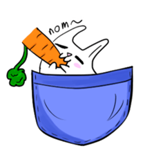 Pocket bunny sticker #11282692