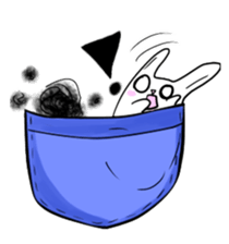 Pocket bunny sticker #11282693