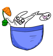 Pocket bunny sticker #11282694