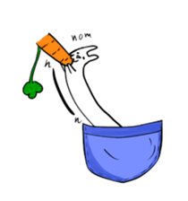 Pocket bunny sticker #11282696