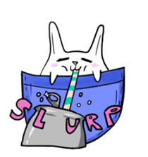 Pocket bunny sticker #11282698