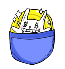 Pocket bunny sticker #11282699