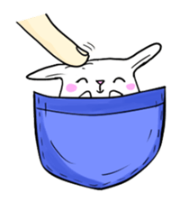 Pocket bunny sticker #11282704