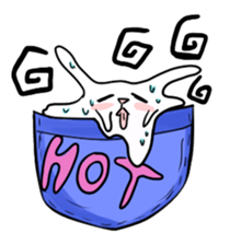 Pocket bunny sticker #11282709