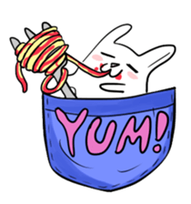 Pocket bunny sticker #11282710