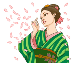 The kimono girls of the Edo era.2 sticker #11283712