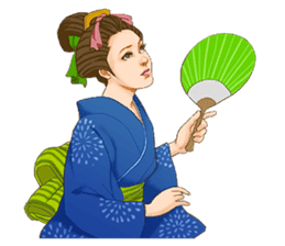 The kimono girls of the Edo era.2 sticker #11283713