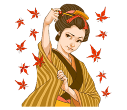 The kimono girls of the Edo era.2 sticker #11283714