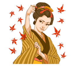 The kimono girls of the Edo era.2 sticker #11283714
