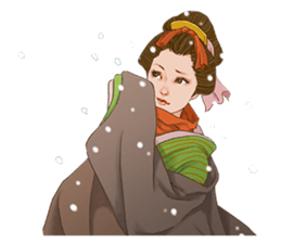 The kimono girls of the Edo era.2 sticker #11283715