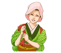 The kimono girls of the Edo era.2 sticker #11283716