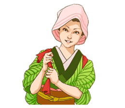 The kimono girls of the Edo era.2 sticker #11283716