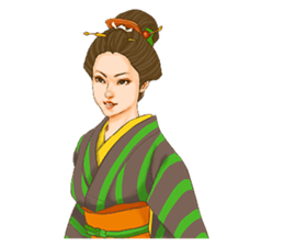The kimono girls of the Edo era.2 sticker #11283718