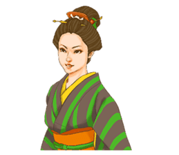 The kimono girls of the Edo era.2 sticker #11283718
