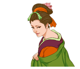 The kimono girls of the Edo era.2 sticker #11283719