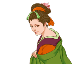 The kimono girls of the Edo era.2 sticker #11283719