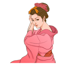 The kimono girls of the Edo era.2 sticker #11283720