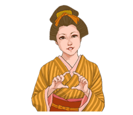 The kimono girls of the Edo era.2 sticker #11283725
